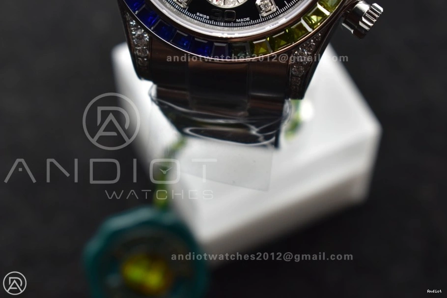 Edition SS 116599RBOW ZF Diamonds 1:1 Bracelet SH4130 on Dial Best Black Rainbow Daytona 1205